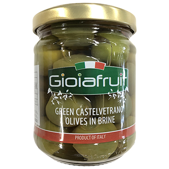【FOOD de WINE】マダマ･オリーヴァ オリーブホール(種有り) 200g / イオンリテール ◎(MADAMA OLIVA GREEN CASTELVETRANO OLIVES ◎)